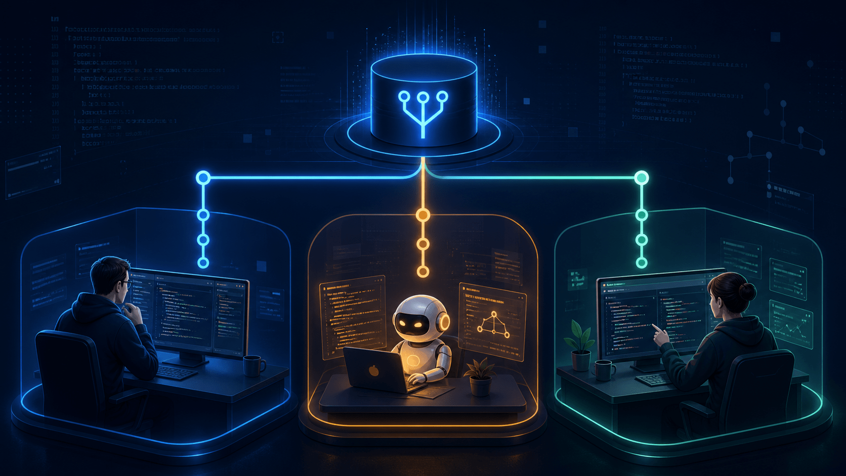 人和 AI Agent 在隔离工作区中协作